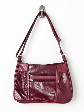 Burgundy Casual Shoulder Bag